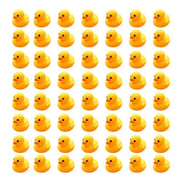 56PCS Super Mini Rubber Duck Bath Duck Toys for Toddlers Boys Girls,Squeak and Float Rubber Ducks in Bulk Jeep Ducks Baby Shower Duck Decorations Party Favors (1.6)