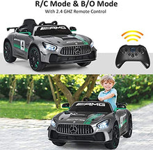 Load image into Gallery viewer, GLACER Ride on Car for Kids, Kids Electric Vehicle w/ 2.4G Remote Control, Double Doors, Swing Function, MP3/ USB/ TF Input, Lights &amp; Horn, Kids Car for 37-95 Months (Silver)
