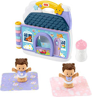 Fisher-Price Little People Baby's Day Storybook Set, 2 Baby Figures, Book and Accessories for Toddlers and Preschool Kids