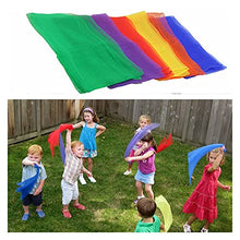 Load image into Gallery viewer, changshuo Silk Scarf 10Pcs/Pack Kids Square Scarf Outdoor Game Sports Toy Juggling Silk Dance Scarves Toys for Children Performance Props Accessories
