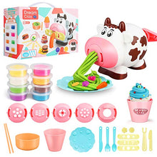 Load image into Gallery viewer, Playdough Tool Set for Toddlers, 28Pcs Kitchen Creations Noodle Playset and Ice Cream Maker Machine Playdough Kit for Toddlers,3 4 6 8 Years Old Boys and Girls Dough Birthday Holiday Gift for Kids
