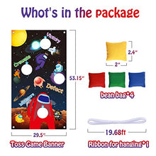 Load image into Gallery viewer, Among Bean Bag Toss with 4 Bean Bags,Fun Indoor Outdoor Activity Toy for Kids Adults, Carnival Toss Banner for Video US Birthday Party Supplies Decoration
