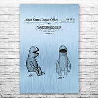 Patent Earth Wilkins Puppet Poster Print, Puppeteer Gift, Puppet Design, Puppet Wall Art, Vintage Puppet, Toy Collector Gift Blue Steel (12 inch x 16 inch)