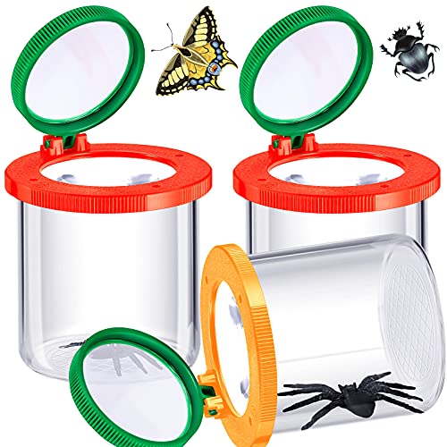 3 Pieces Bug Jar Magnifying Insect Box Insert Bug Viewer Bug Magnifier Container Critter Insect Cage Science Bug Magnifier for Science Nature Exploration Tool Specimen Viewer