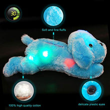 Load image into Gallery viewer, WEWILL LED Puppy Stuffed Animal Creative Night Light Lovely Dog Glow Soft Plush Toy Gifts for Kids on Christmas Birthday Festivals, 18-Inch, Blue
