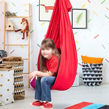 Load image into Gallery viewer, XMSM Indoor Therapy Swing Chair for Kids and Teens, Cuddle Hammock Adjustable Aerial Yoga, Durable Calming Chair Autistic Children (Color : Red, Size : 100x280cm/39x110in)
