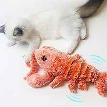 Load image into Gallery viewer, DIOOP Jumping Shrimp Electric Simulation Lobster pet Children&#39;s Toy, Moving Cat Kicker Simulation Lobster Toy for Kids &amp; pet Playing
