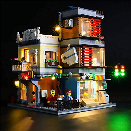 T-Club LED Light for Lego 31097 Creator 3-in-1 Townhouse Pet Shop and Cafe Building Kit ( No Lego Model)