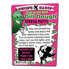 Load image into Gallery viewer, Gears Out Valentines Dill Dough Stress Putty - Cupids Magic Stress Putty for Friends, Real Dill, Neon Green, Glow-in-The-Dark
