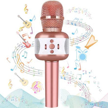 Load image into Gallery viewer, Microphone for Kids, Wireless Bluetooth Karaoke Microphone Portable Handheld Microphone Karaoke Mic Machine for Home Party Birthday - Best Christmas Birthday Gifts Toys for Age 4 5 6 7 8 9 10 (Rose)
