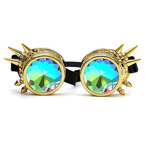 FIRSTLIKE Festivals Kaleidoscope Rainbow Glasses Prism Sunglasses Goggles