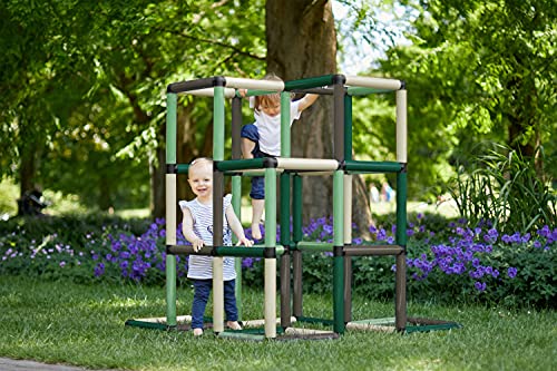 Quadro Climbing Pyramid Home - Indoor/Outdoor Jungle Gym (Soft Pastel Colors); Playhouse for Kids - Ages 1 to 4 Years (Mint)