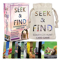 Kids Outdoor Games-Seek and Find Scavenger Hunt Game - Outdoor Games for Kids Ages 3-5 4-8 5-7 8-12 - Outside Camping Games for Families