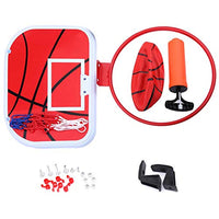 Mini Basketball Netball Hoop Kit, Kids Indoor Hanging Basketball Netball Hoop Basketball Board with Air Pump Children's Indoor Basketball Toy Suit Deformation Model