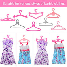 Load image into Gallery viewer, 80 Pieces Plastic Doll Clothes Hangers 11.5 Inch Doll Clothes Hangers Little Hangers for Girl Doll Clothes Dress Gown Outfit Holders Mini Doll Closet Accessories (Bow, Love, Pearl, Flower Style)
