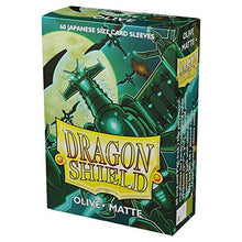 Load image into Gallery viewer, 2 Packs Dragon Shield Matte Mini Japanese Olive Green 60 ct Card Sleeves Value Bundle!
