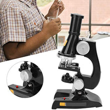 Load image into Gallery viewer, Jopwkuin Microscope for Kids, Microscope Kit Provide High Magnification Educational Tools Laboratory Accessory for Toys and Present for Children((Black))
