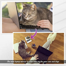 Load image into Gallery viewer, Mini Laptop Mirror for Cat Toy Laptop Cute Pocket Mirror Cat Laptop 3.7 x 2.5 Inch Folding Toy Cat Computer for Dollhouse Pet Makeup Decoration Fake Laptop (White)
