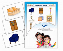 Load image into Gallery viewer, Yo-Yee Flash Cards - Living Room and Furniture Picture Cards - English Vocabulary Cards - Including Teaching Activities and Game Ideas
