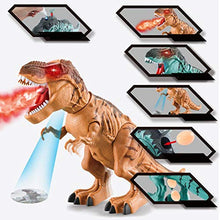 Load image into Gallery viewer, LZKW Animal Model, Dinosaur Toy, ABS Material Clear Texture for Kids Baby(Spray Egg Laying Dinosaur (Brown))
