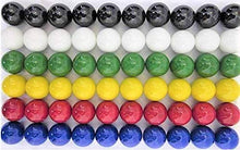 Load image into Gallery viewer, 60 Large 1&quot; (25mm) Replacement Solid Glass Marbles for Chinese Checkers, Aggravation, or Marble Games (10 Each of Red, Blue, Yellow, White, Green, Black)
