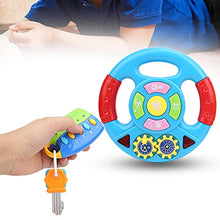 Load image into Gallery viewer, Steering Wheel Toy with Car Key, Co-Driver Car Toy with Music and Light Child Kids Drive Learning Toys Musical Education Gift for Toddler Driver Learner(Steering Wheel Blue + Remote Controller)

