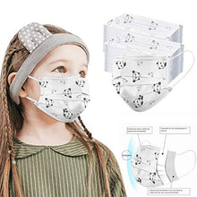 Load image into Gallery viewer, CHEEKEY 1000 Pack Kids Disposable Face_Masks with Designs Colorful Printed 3 Layer, Fits for Children Boys Girls Ages 4-12 (Panda, 1000 Pack)
