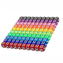 Load image into Gallery viewer, YXXJJ dice 10PCS/Lot Filleted Corner Dice Set Colorful Transparent Acrylic 6 Sided Dice for Club/Party/Family Games Easy to roll, not Easy to Damage (Color : NO 2)
