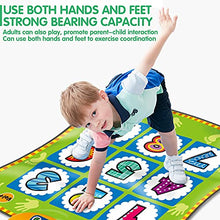 Load image into Gallery viewer, Interactive Dance Mat for Kids Number Rhythm Step Pad Musical Dancing Challenge Playmat Gift Toys for Boys Girls with LED Lights, Adjustable Volume, Built-in Music, 3 Difficulty Levels (36.6&quot;x35&quot;)
