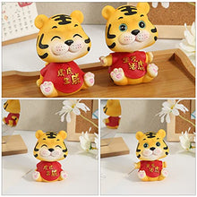 Load image into Gallery viewer, TOYANDONA 2pcs Bobblehead Tiger Figure Dancing Shaking Head Toys Animal Swinging Car Dashboard Decoration for Home Kitchen Office Decor Rearview Mirror 7X5X4CM
