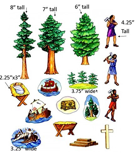 Tale of Three Trees Felt Figures for Flannel Board Stories Bible Story Jesus