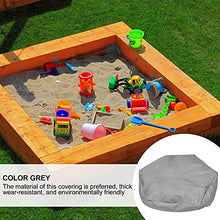 Load image into Gallery viewer, Cabilock Grey Sandpit Cover Sandbox Cover Waterproof Oxford Cloth Hexagon Sandpit Protector Keep Sand and Toys Away from Dust Rain 180x150x20cm

