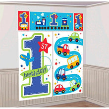 Load image into Gallery viewer, &quot;All Aboard Boy&quot; Scene Setters Wall Decorating Kit, Birthday
