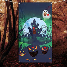 Load image into Gallery viewer, Sucrain Halloween Party Bean Bag Toss Games Pumpkin Castle Ghost with 3 Bean Bags for Kids and Adult Party Favors Decoration (55 X 30)
