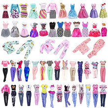 Load image into Gallery viewer, 28 Pack Girl Dolls Clothes and Accessories, 2 Storytelling Pajamas, 3 Fashion Dresses, 3 Clothing Outfits, 10 Shoes, Travel Set for 11.5 inch Dolls, Mini School Supplies
