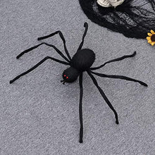 Load image into Gallery viewer, PRETYZOOM Simulation Spider Halloween Fake Prank Plush Toy Spider Joking Funny Horror Decor for Carnivals Costume Ball Party Props (Black) Party Favors
