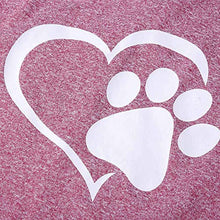 Load image into Gallery viewer, Amiley Women Fall Hoodies,Women Heart Printed Cat Footprints Casual Hoodie Pullover V Neck Hooded Sweatshirt (Medium, Pink)
