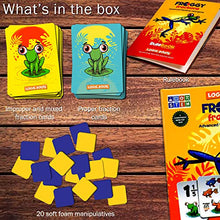 Load image into Gallery viewer, Logic Roots Froggy Fractions Math Games for Fourth Grade and up, 24 Fraction Manipulatives 72 Proper, Improper, and Mixed Fractions Card, Stem Toys for 10 Year Olds and Up
