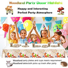 Load image into Gallery viewer, Woodland Baby Shower Party Supplies for 20 Guests, Woodland Party Decorations Included 7&#39; 9&#39; Plates, Cups, Tablecloth, Welcome Baby Banner, Hanging Swirl, Balloons, Stickers for Party Favors
