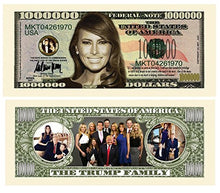Load image into Gallery viewer, 100 Melania Trump First Lady First Family Million Dollar Bills with Bonus Thanks a Million Gift Card Set
