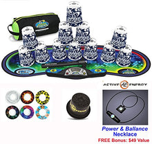 Load image into Gallery viewer, Speed Stacks Combo Set The Works: 12 Digital CAMO 4&quot; Cups, VOXEL Glow Gen 3 Mat, G4 Pro Timer, Cup Keeper, Stem, Gear Bag + Active Energy Necklace
