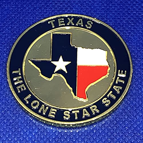 Texas State Seal Challenge Coin - The Lone Star State, 1.0 Oz, Commemorative Coin, Smooth Background, Republic of Texas, Six Flags of Texas, Texas State Seal. Texas Challenge Coin
