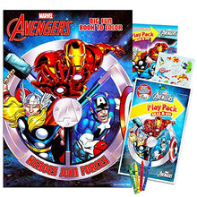 Load image into Gallery viewer, Marvel Avengers Coloring Book and Avengers Play Set with Stickers and Crayons!

