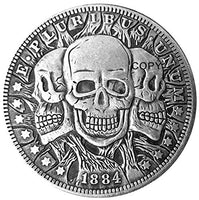 Three Faces of Death Novelty Heads Tails Good Luck Token Commemorative Coin
