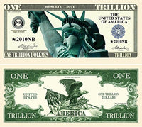 5 Liberty Eagle Trillion Dollar Bills with Bonus Thanks a Million Gift Card Set