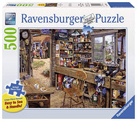 Ravensburger Dad's Shed   500 Pieces Large Format Jigsaw Puzzle For Adults â?? Every Piece Is Unique