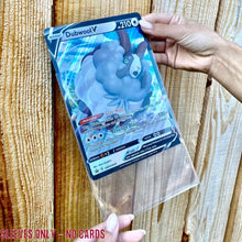 Load image into Gallery viewer, 40 Pack Jumbo Pokemon Card Sleeves Fitted for Large Oversized Trading Cards Games and Big Photo with Premium Quality Clear Thermo Plastic Protection - X-Large 5.9x8.1 (NOT for Binder)
