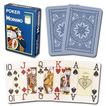Load image into Gallery viewer, Modiano 100% Plastic Playing Cards Cristallo 4 Pip Jumbo Index (Dark Blue)
