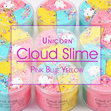 Load image into Gallery viewer, 3 Colored Cloud Slime Scented Soft Floam Slime, Premade Slime Stretchy Candy Putty DIY Mud Sludge Toy Birthday Gifts Party Favor for Boy Girl (Multi 3 Colors)
