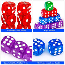 Load image into Gallery viewer, 150 Pieces 6-Sided Games Dice Set 5 Translucent Colors 14mm Dice for Board Games, Activity, Casino Theme, Teaching Math Games, Party Favors and More
